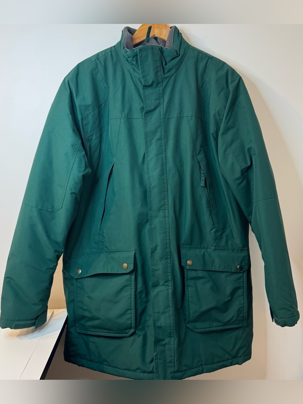 Lands end men’s medium hunter green parka coat